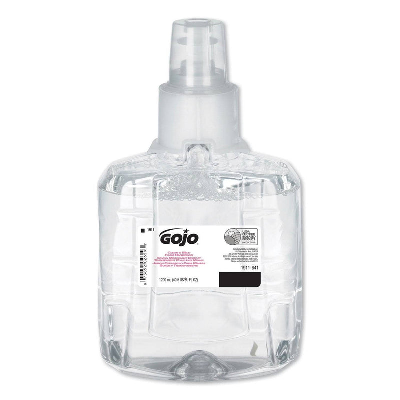 Gojo Clear & Mild Foam Handwash Refill, Fragrance-Free, 1200Ml Refill, 2/Carton - GOJ191102CT