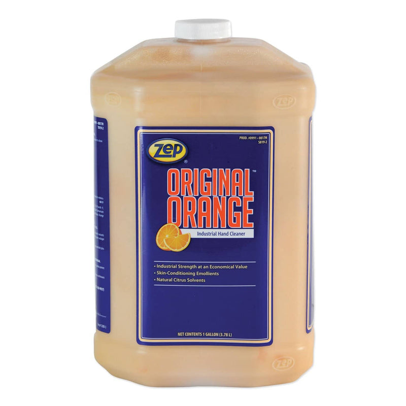 Zep Original Orange Industrial Hand Cleaner, Orange, 1 Gal Bottle, 4/Carton - ZPE99124 - TotalRestroom.com