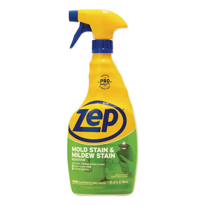 Zep Mold Stain And Mildew Stain Remover, 32 Oz Spray Bottle, 12/Carton - ZPEZUMILDEW32CT - TotalRestroom.com