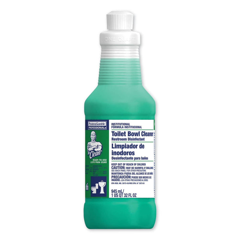 Mr. Clean Toilet Bowl Cleaner, Lemon 32 Oz Plastic Squeeze Bottle, 8/Carton - PGC39950 - TotalRestroom.com