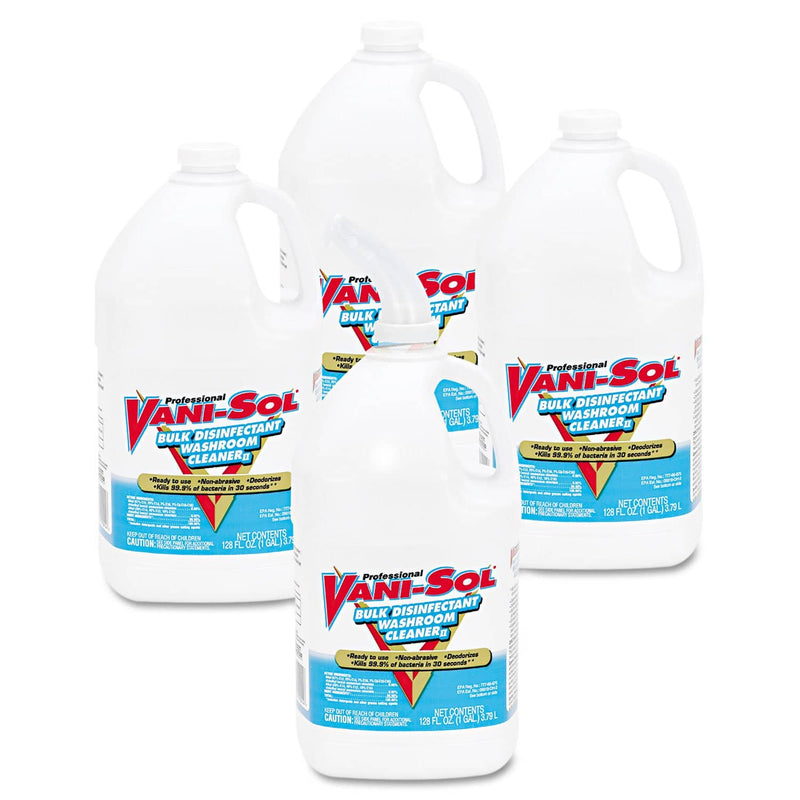 Vani-Sol Bulk Disinfectant Washroom Cleaner, 1 Gal Bottle, 4/Carton - RAC00294 - TotalRestroom.com