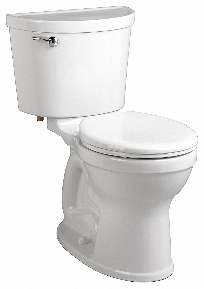 American Standard Single Flush, Left Hand Trip Lever, Two Piece, Tank Toilet, Elongated - 7DF10