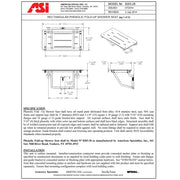 ASI 8203-28 Folding Shower Seat - Rectangular, ADA - Solid Phenolic, White - 28