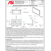 ASI 9013 Baby Changing Station, Recessed-Mounted, Stainless Steel
