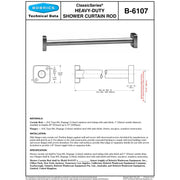 Bobrick B-6107x48 Industrial Shower Curtain Rod, 48
