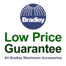 Bradley 234-00 Combination Towel Dispenser/Waste Receptacle, Recessed-Mounted, Stainless Steel