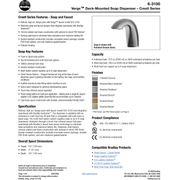 Bradley (6-3100) RLM-BB Touchless Counter Mounted Sensor Soap Dispenser, Brushed Black Stainless, Crestt Series