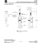 Bradley (6-3100) RLT-BN Touchless Counter Mounted Sensor Soap Dispenser, Brushed Nickel, Crestt Series