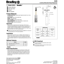 Bradley 6326-68 Commercial Liquid Soap Dispenser, Countertop Mounted, Manual-Push, Stainless Steel - 6" Spout Length