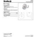 Bradley 9119-00 Single Robe Hook, Stainless Steel w/ Satin Finish