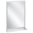 Bradley 7805-024360 (24 x 36) Commercial Restroom Mirror w/ Shelf, Angle Frame, 24" W x 36" H, Stainless Steel w/ Satin Finish
