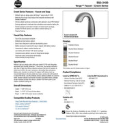 Bradley (S53-3100) RT3-BS Touchless Counter Mounted Sensor Faucet, .35 GPM, Brushed Stainless, Crestt Series