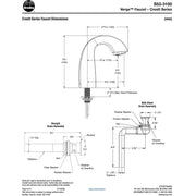 Bradley (S53-3100) RL3-BN Touchless Counter Mounted Sensor Faucet, .35 GPM, Brushed Nickel, Crestt Series