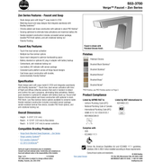Bradley (S53-3700) RL5-BB Touchless Counter Mounted Sensor Faucet, .5 GPM, Brushed Black Stainless, Zen Series