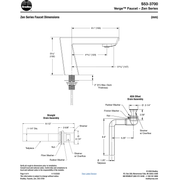 Bradley (S53-3700) RL5-BR Touchless Counter Mounted Sensor Faucet, .5 GPM, Brushed Brass, Zen Series