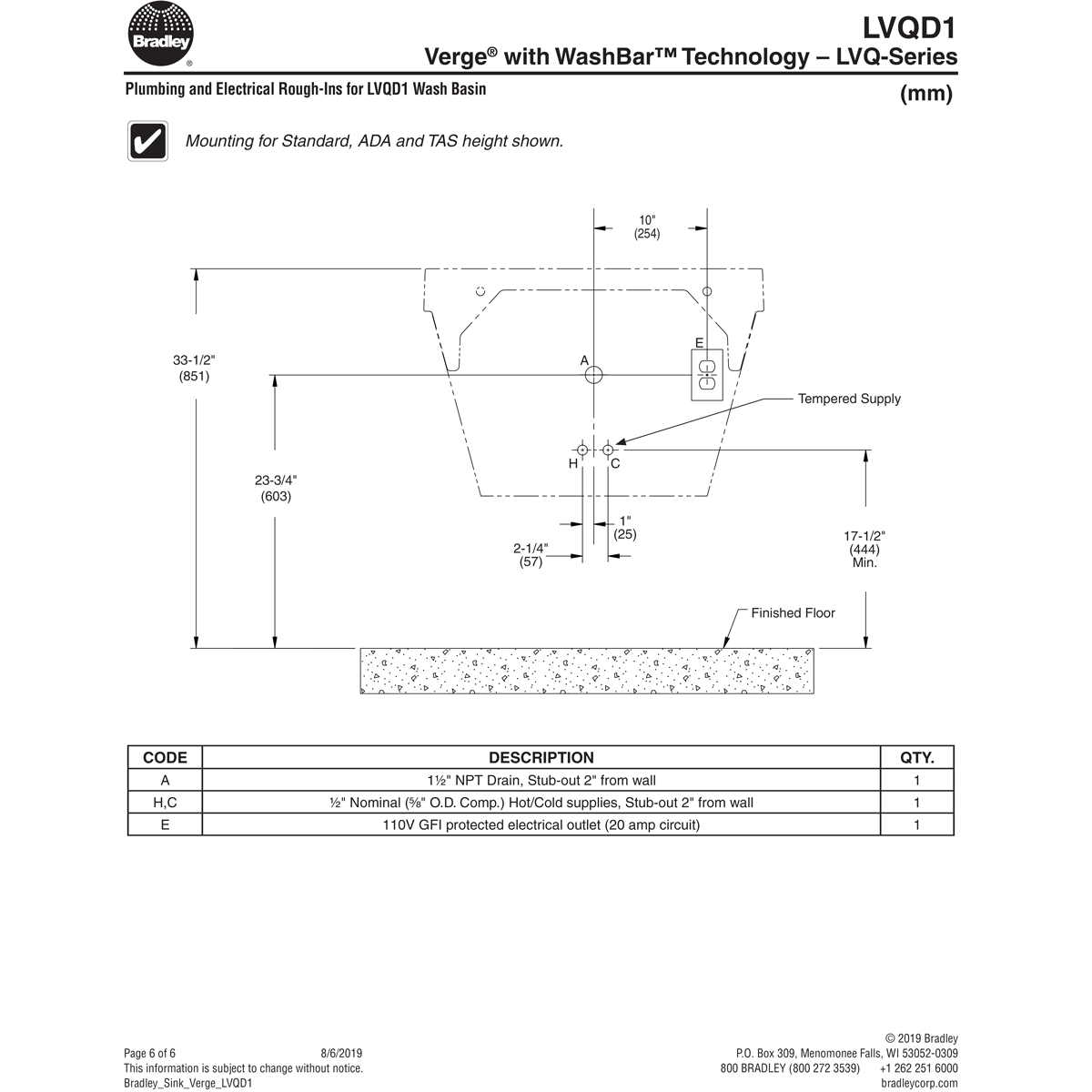 Bradley Verge with WashBar Technology - LVQ-Series, One-Station