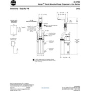 Bradley (6-3700) RFM-BN Touchless Counter Mounted Sensor Soap Dispenser, Brushed Nickel, Zen Series