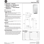 Bradley 4017-45 Commercial Restroom Sanitary Napkin/ Tampon Dispenser, 25 Cents, Recessed, Stainless Steel