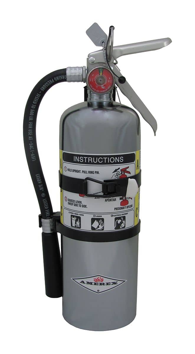 Amerex Dry Chemical Fire Extinguisher with 5 lb. Capacity a - TotalRestroom.com