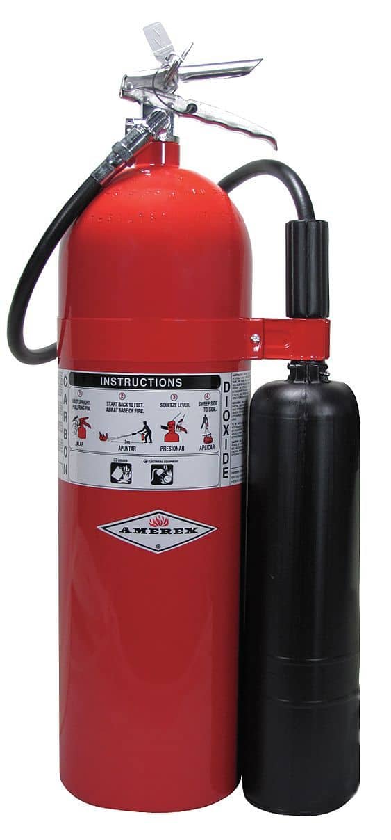 Amerex Carbon Dioxide Fire Extinguisher with 15 lb. Capacit - TotalRestroom.com
