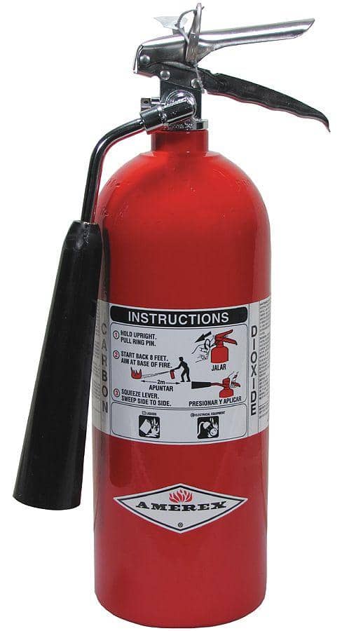 Amerex Carbon Dioxide Fire Extinguisher with 5 lb. Capacity