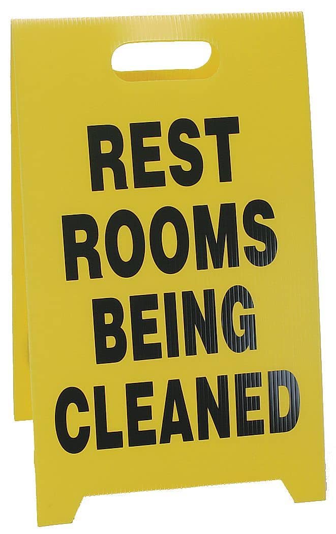 See All Industries Floor Sign, Rest Rooms Being Cleaned - T - TotalRestroom.com