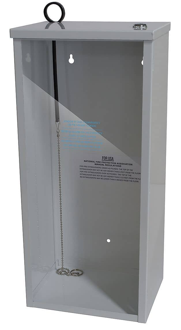 Fire Extinguisher Cabinet, White - 3ZV09 - TotalRestroom.com