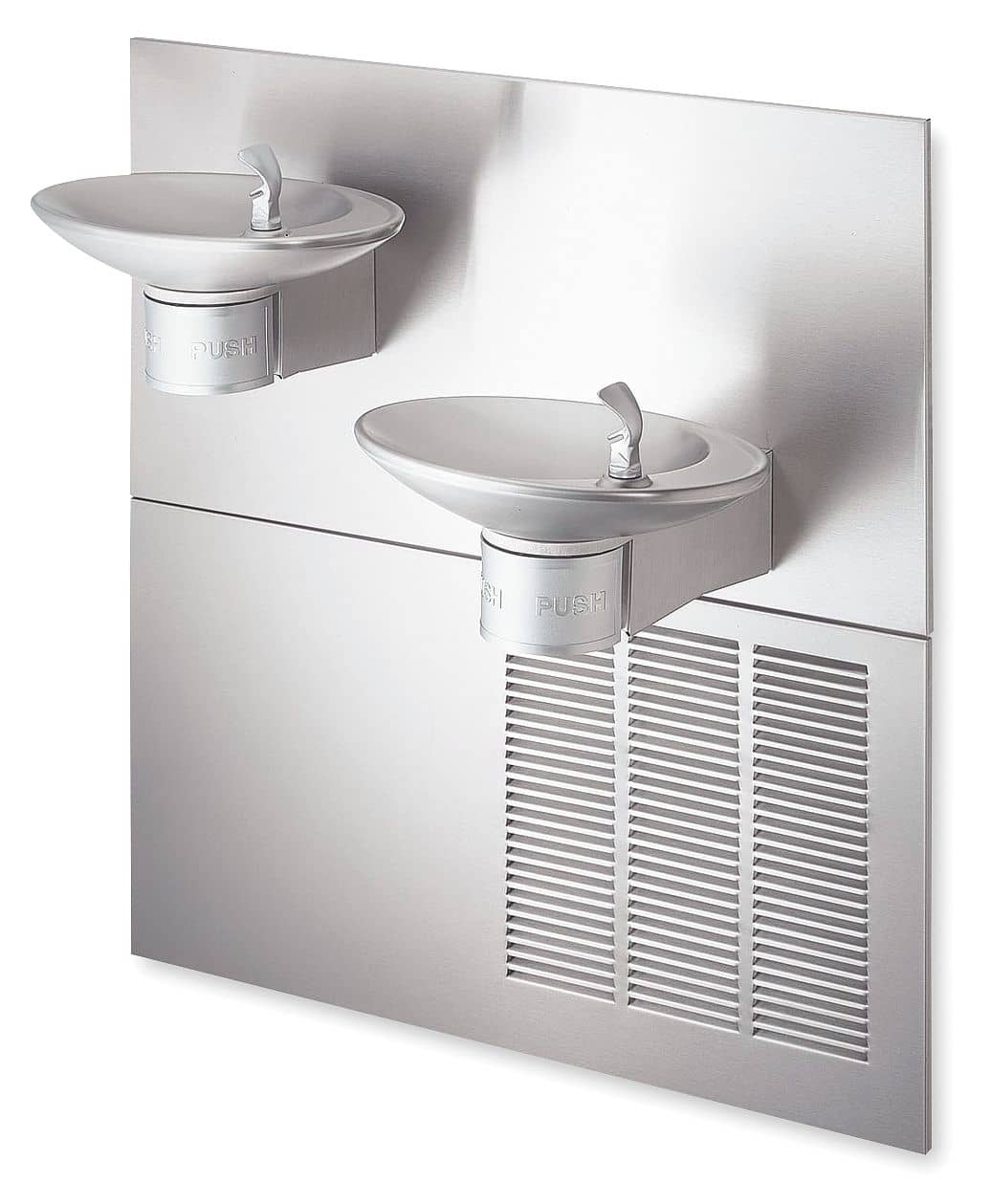 Halsey Taylor Stainless Steel Push Bar Water Cooler, 8.0 gp - TotalRestroom.com