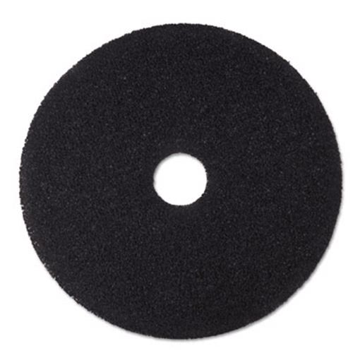 3M Low-Speed Stripper Floor Pad 7200, 15" Diameter, Black, 5/Carton - MMM08377