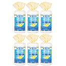 SCRUBS Hand Sanitizer Wipes, Antimicrobial & Antibacterial, 6 x 8, 120 Wipes/Canister, 6/Carton - DYM92991 - TotalRestroom.com