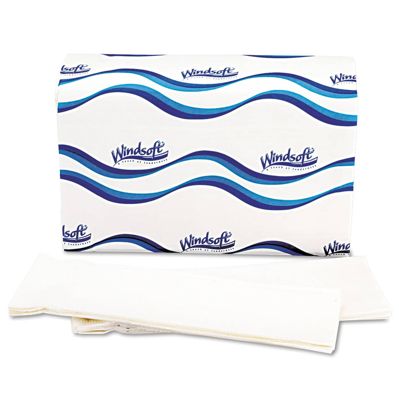 Windsoft Multifold Paper Towels, 1 Ply, White, 9.25 X 9.5, 200/Pack, 16/Carton - WIN105B