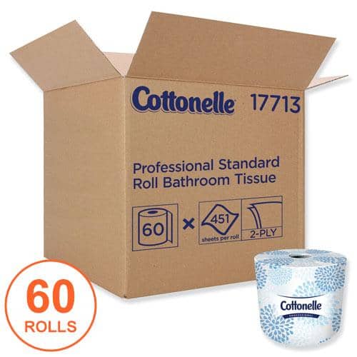 Cottonelle Two-Ply Bathroom Tissue, Septic Safe, White, 451 Sheets/Roll, 60 Rolls/Carton - KCC17713 - TotalRestroom.com