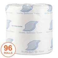 GEN Standard Bath Tissue, Septic Safe, 1-Ply, White, 1,000 Sheets/Roll, 96 Wrapped Rolls/Carton - GEN218 - TotalRestroom.com