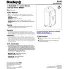 Bradley 6A00-11 Automatic Soap Dispenser, Touchless, Surface Mounted, Stainless