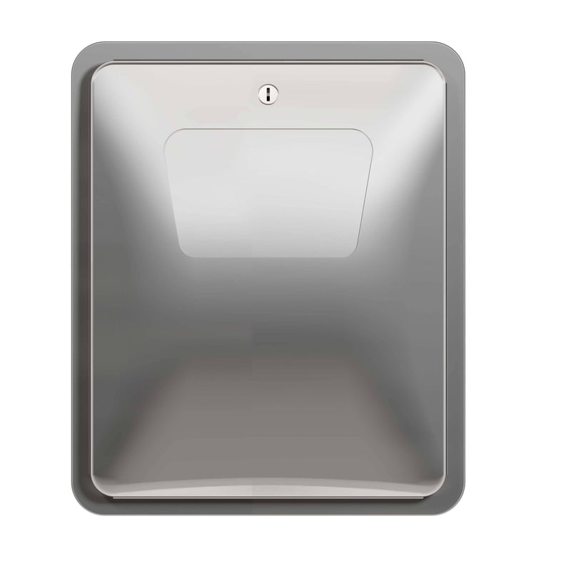 Bradley 4A00-10 Commercial Restroom Sanitary Napkin Disposal, Semi-Recessed-Mounted, Stainless Steel - TotalRestroom.com