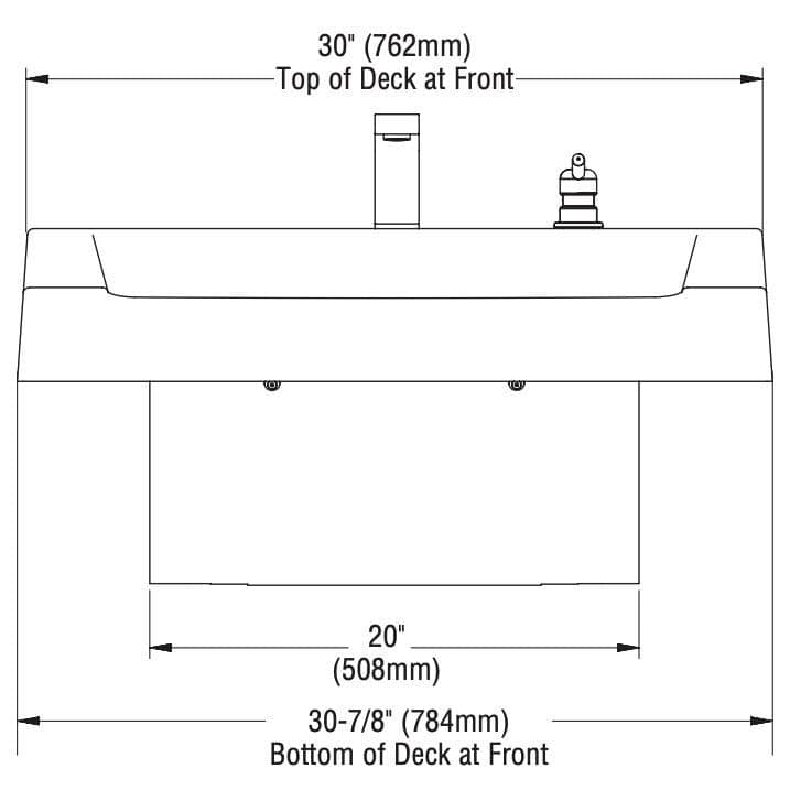 Bradley Verge Commercial Handwashing Station - LVGD-Series, One-Station, LVGD1 - TotalRestroom.com