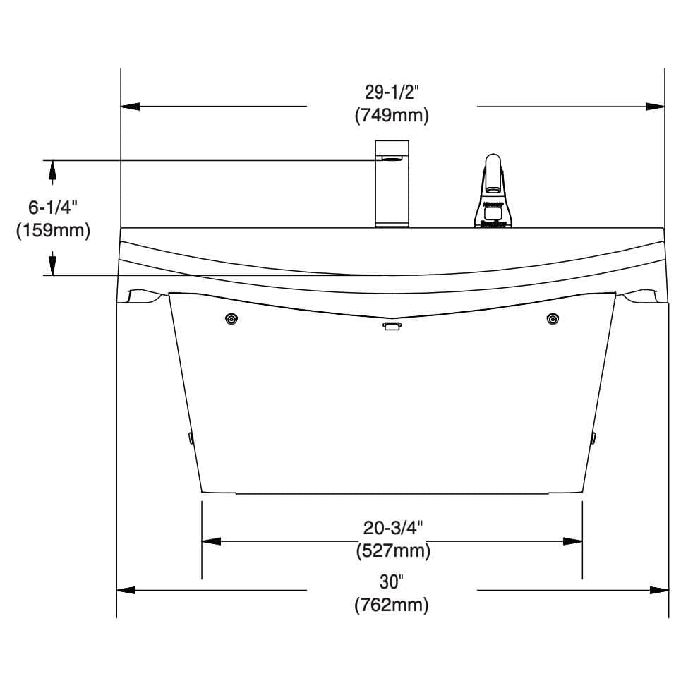 Bradley Verge Commercial Restroom Sink - L-Series, One-Station, LVLD1 - TotalRestroom.com