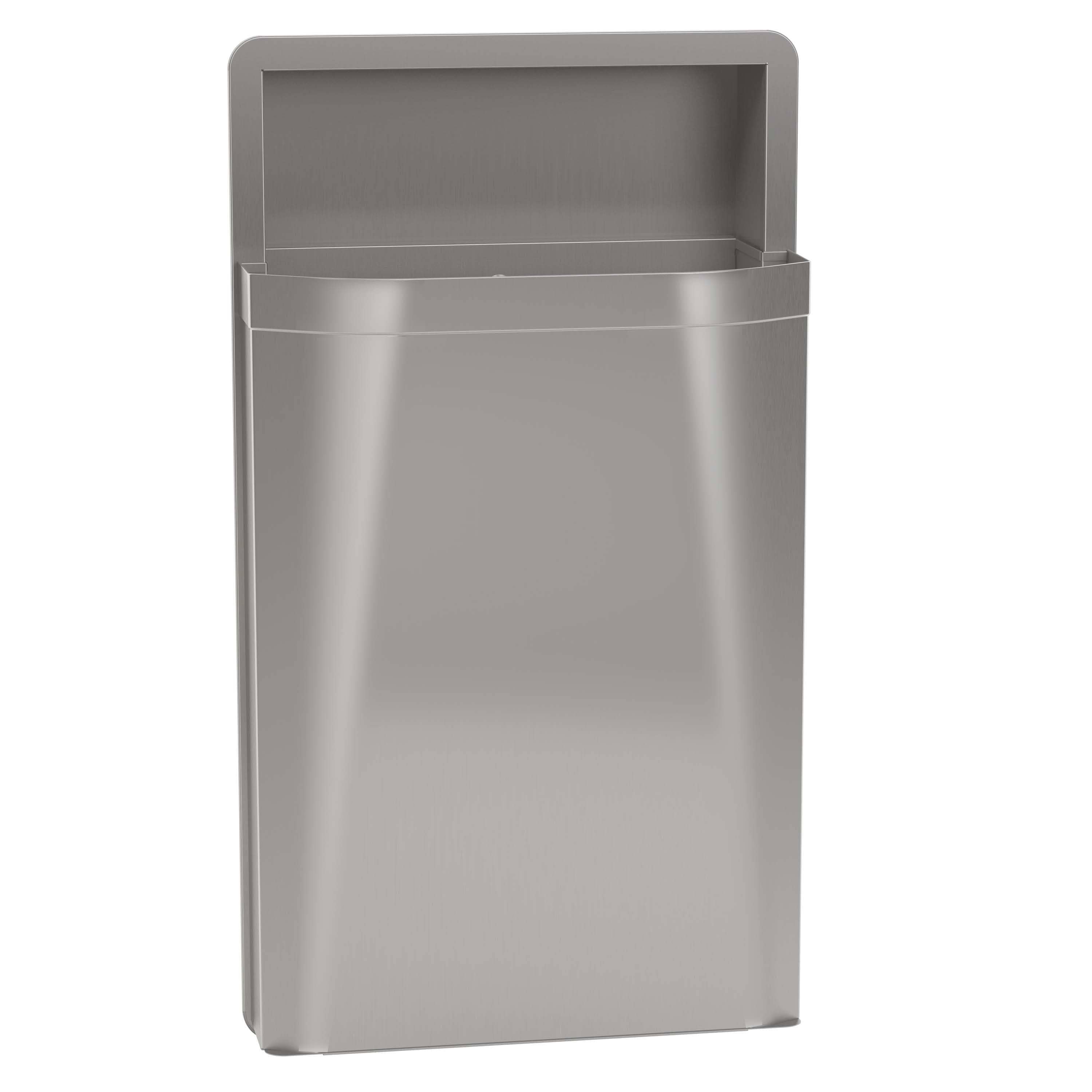 Bradley 3A05-1136 Commercial Restroom Sanitary Waste Bin, 18 Gallon, Surface-Mounted, 17-1/8