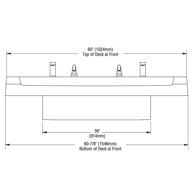 Bradley Verge Commercial Handwashing Station - LVGD-Series, Two-Station, LVGD2 - TotalRestroom.com
