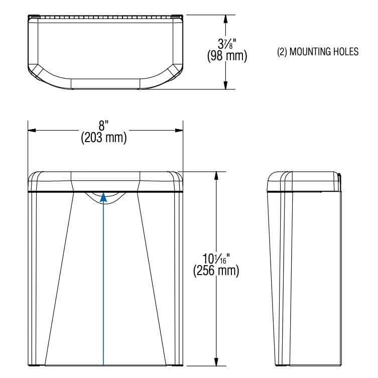 Bradley 4A10-11 Commercial Restroom Sanitary Napkin Disposal, Surface-Mounted, Stainless Steel - TotalRestroom.com