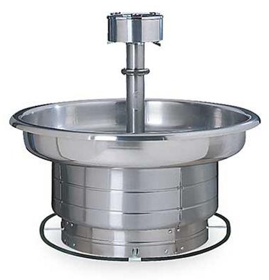 Bradley 36" Circular Stainless Steel Washfountain, Foot Control, A Drain - WF2705F-A-MMV-LSD