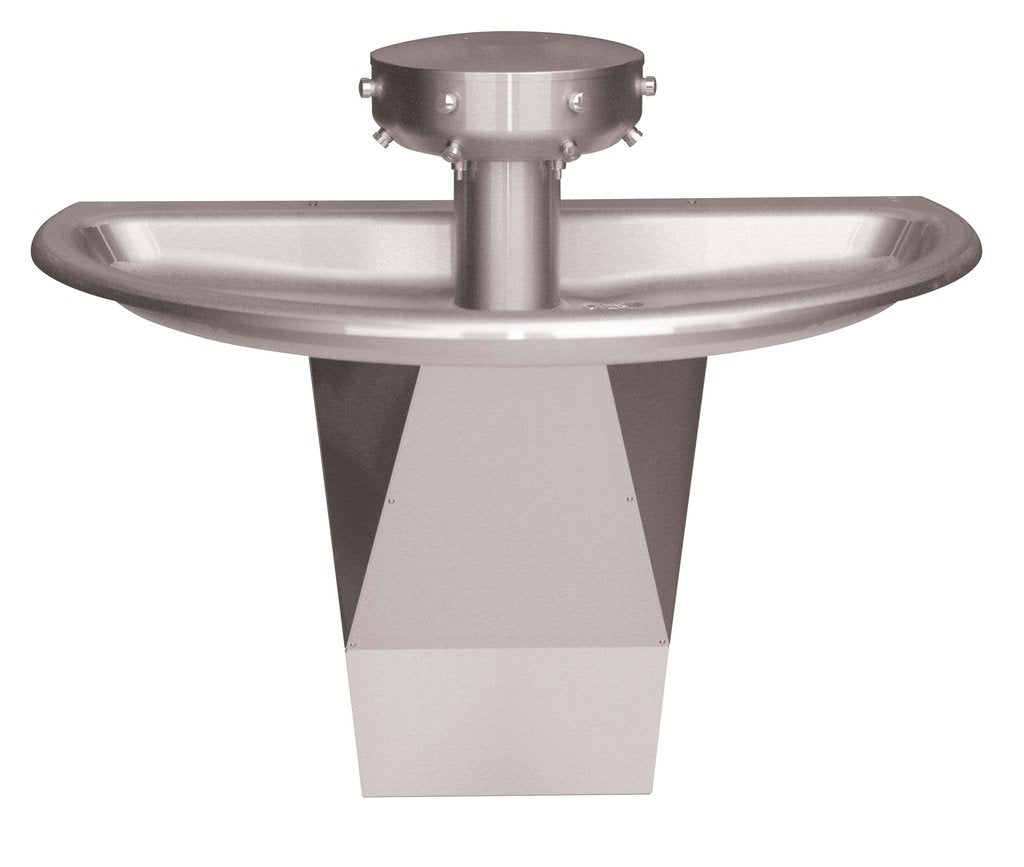Bradley 54" Semi-Circular Sentry Washfountain, Hand Conrol, A Drain - SN2024
