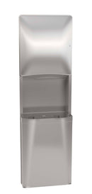 Bradley 2A15-36 Combination Toilet Paper Dispenser/Waste Receptacle, Recessed-Mounted, Stainless Steel - TotalRestroom.com