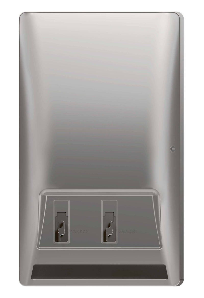 Bradley 4A20-44 Commercial Restroom Sanitary Napkin/ Tampon Dispenser, 1 Dollar, Recessed-Mounted, Stainless Steel - TotalRestroom.com