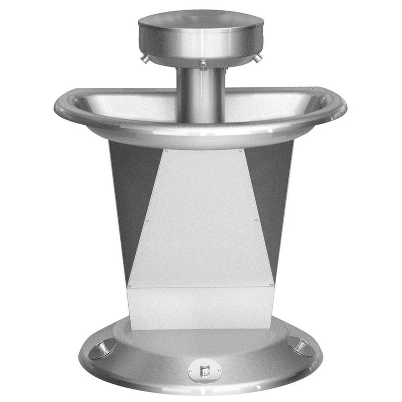 Bradley 36" Semi-Circular Sentry Washfountain, Foot Control, A Drain - SN2003 - TotalRestroom.com