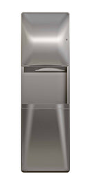 Bradley 2A05-1136 Combination Toilet Paper Dispenser/Waste Receptacle, Semi-Recessed-Mounted, Stainless Steel - TotalRestroom.com