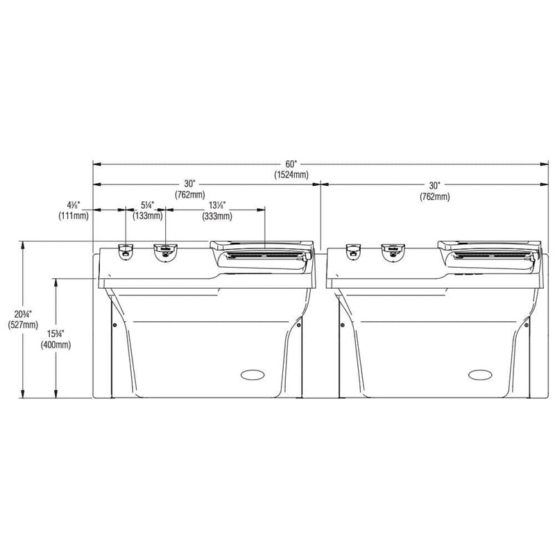 Bradley Advocate 3-in-1 Lavatory System, 2 Station - AV60 - TotalRestroom.com