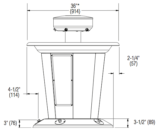 Bradley 36" Circular Sentry Washfountain, Foot Control, B Drain - SN2005