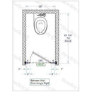 Bradley BW13660 Toilet Partition, 1 Between Wall Compartment, 36"W x 61-1/4"D, Stainless Steel - TotalRestroom.com