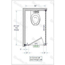 Bradley IC13660 Toilet Partition, 1 In Corner Compartment, 36"W x 61-1/4"D, Stainless Steel - TotalRestroom.com
